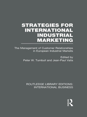 cover image of Strategies for International Industrial Marketing (RLE International Business)